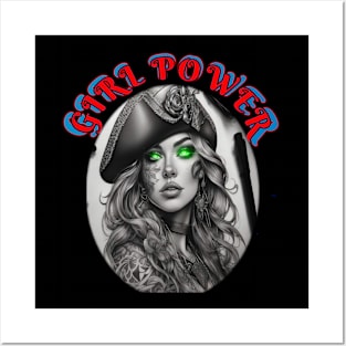 Girl power sparkling green eyes Posters and Art